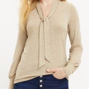 LOFT Tie Neck Knit Blouse